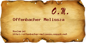 Offenbacher Melissza névjegykártya